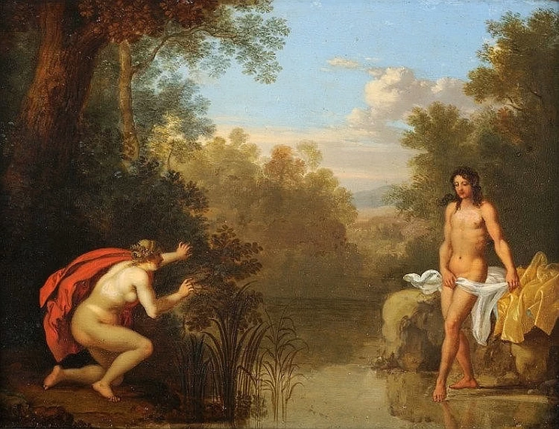 La ninfa delle montagne Salmace spia l'Ermafrodito che si bagna - Kunsthandel Hoogsteder & Hoogsteder